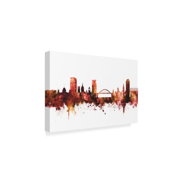 Michael Tompsett 'Sunderland England Skyline Red' Canvas Art,22x32